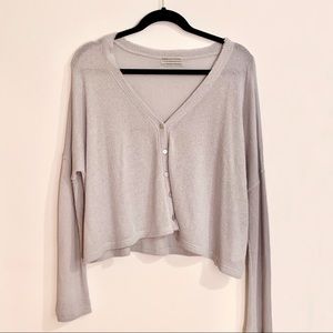 Urban Outfitters Courtney Cardigan Light Gray